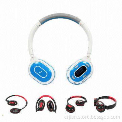 Bluetooth Headphones, OLED Display MP3 with Card Reader and FM Radio, 8 Sounds EQ